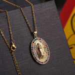 💯 ¡ENVÍO GRATIS! ❕❗ Collar Virgen María Oro 18K