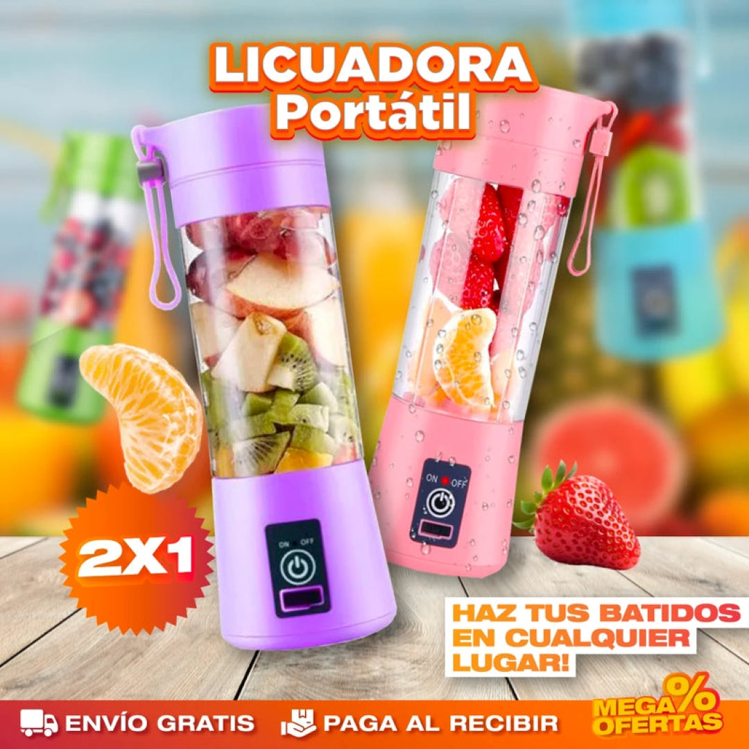 Mini Licuadora Portatil 2X1