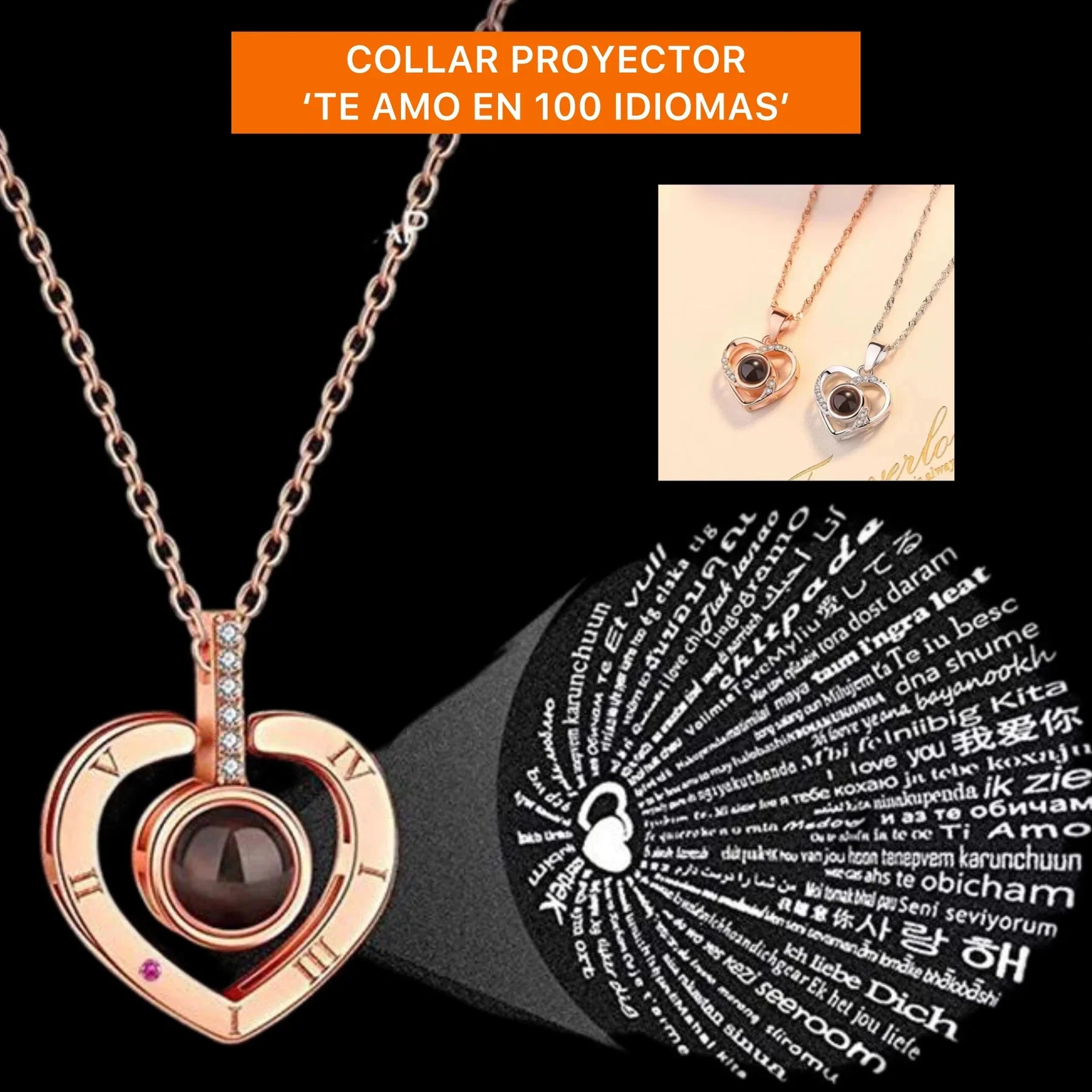 HotRose™ COLLAR TE AMO ❤️🌎 en 100 Idiomas -ENVÍO GRATIS💘